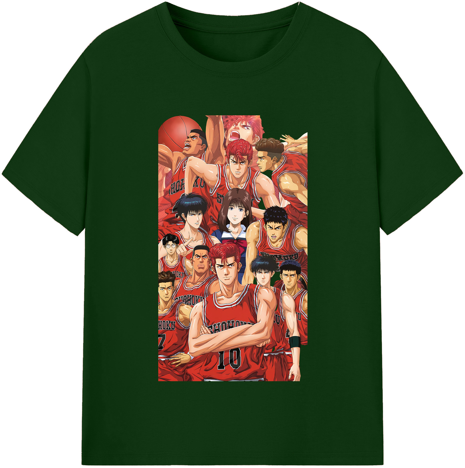 SLAM DUNK／スラムダンク 綿100％半袖Tシャツ（フロントプリント）